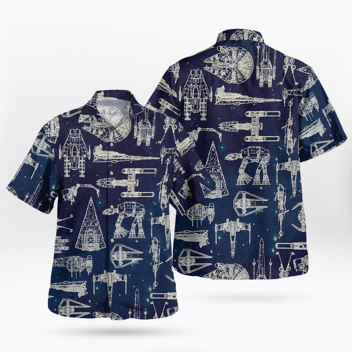 Star Wars Blueprint Aloha Pattern Hawaiian Shirt – Moonbestprint
