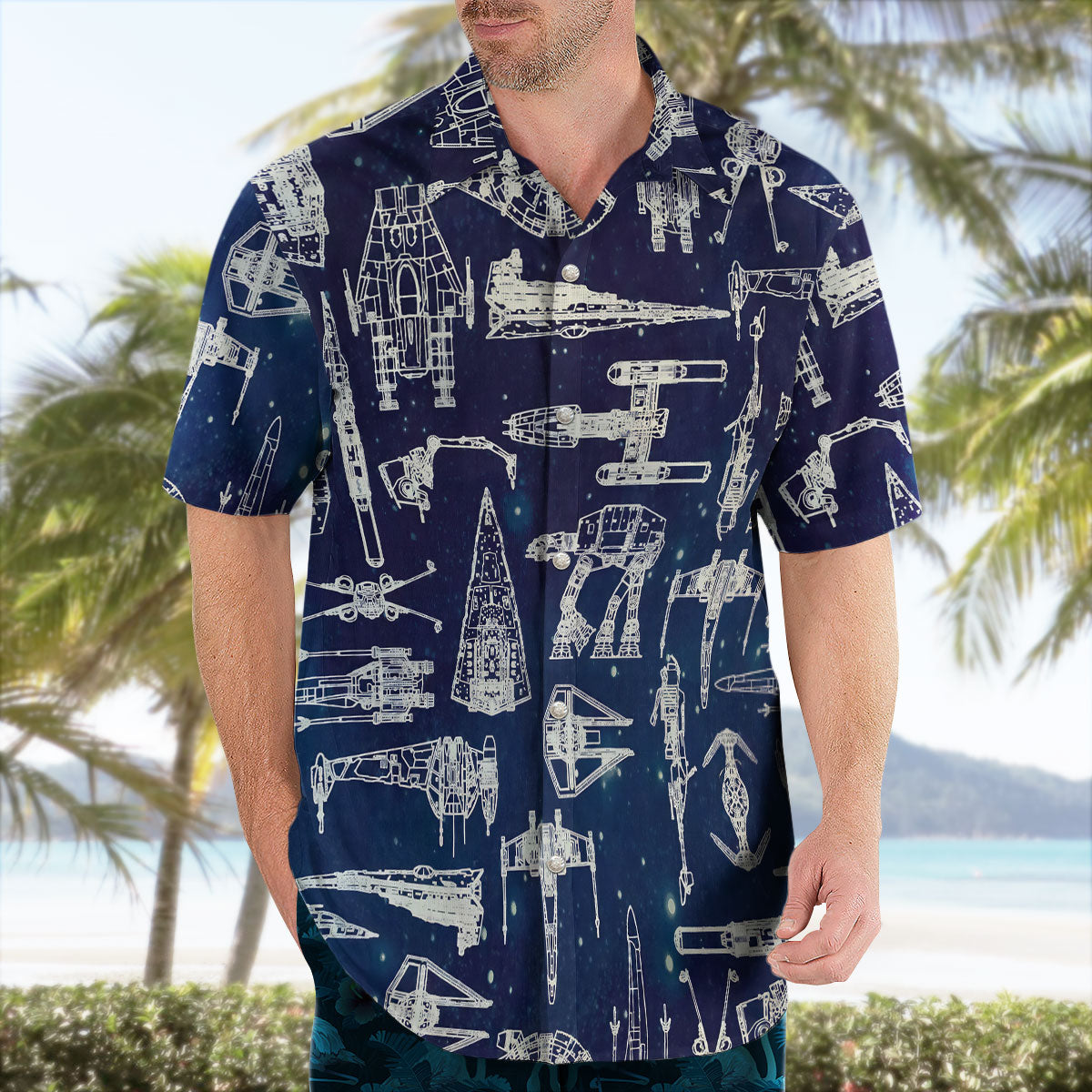 Star Wars Blueprint Aloha Pattern Hawaiian Shirt – Moonbestprint