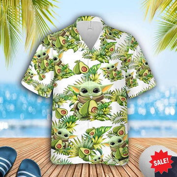 Star Wars Hawaiian Shirt, Baby Yoda Hawaiian Shirt, Star Wars Hawaiian Shirt Mens Moonbestprint