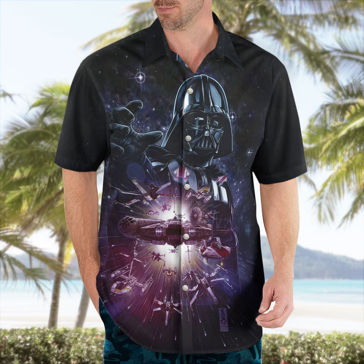 Star Wars Hawaiian Shirt Darth Vader Galactic Space Aloha – Moonbestprint