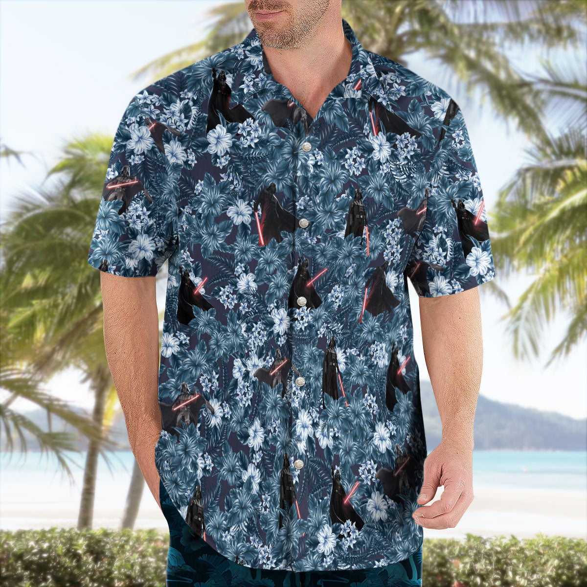 Star Wars Hawaiian Shirt Darth Vader Tropical Hibiscus Aloha – Moonbestprint