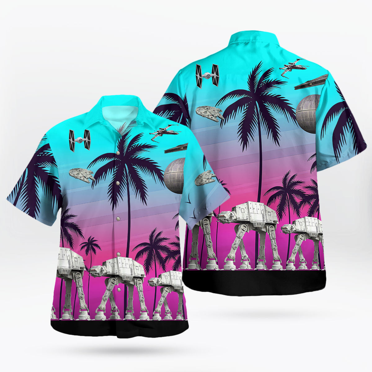 Star Wars Hawaiian Shirt Tropical Sunset Galactic Battle Aloha Shirt – Moonbestprint