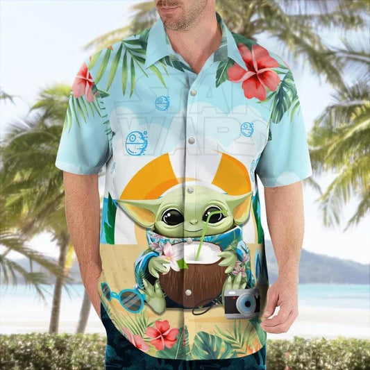 Star Wars Hawaiian Shirt, Yoda Hawaiian Shirt, Men's Star Wars Hawaiian Shirt Moonbestprint