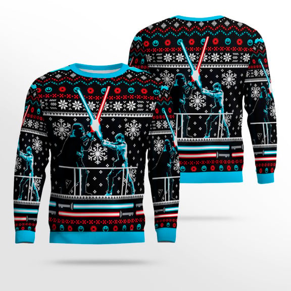 Star Wars - Lightsaber Duel Faux Ugly Christmas Sweater – Moonbestprint