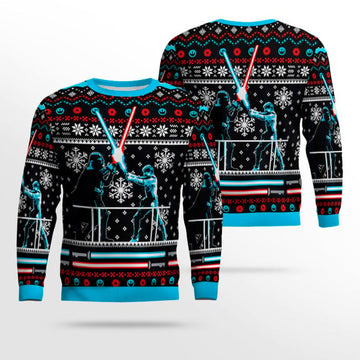 Star Wars - Lightsaber Duel Faux Ugly Christmas Sweater – Moonbestprint