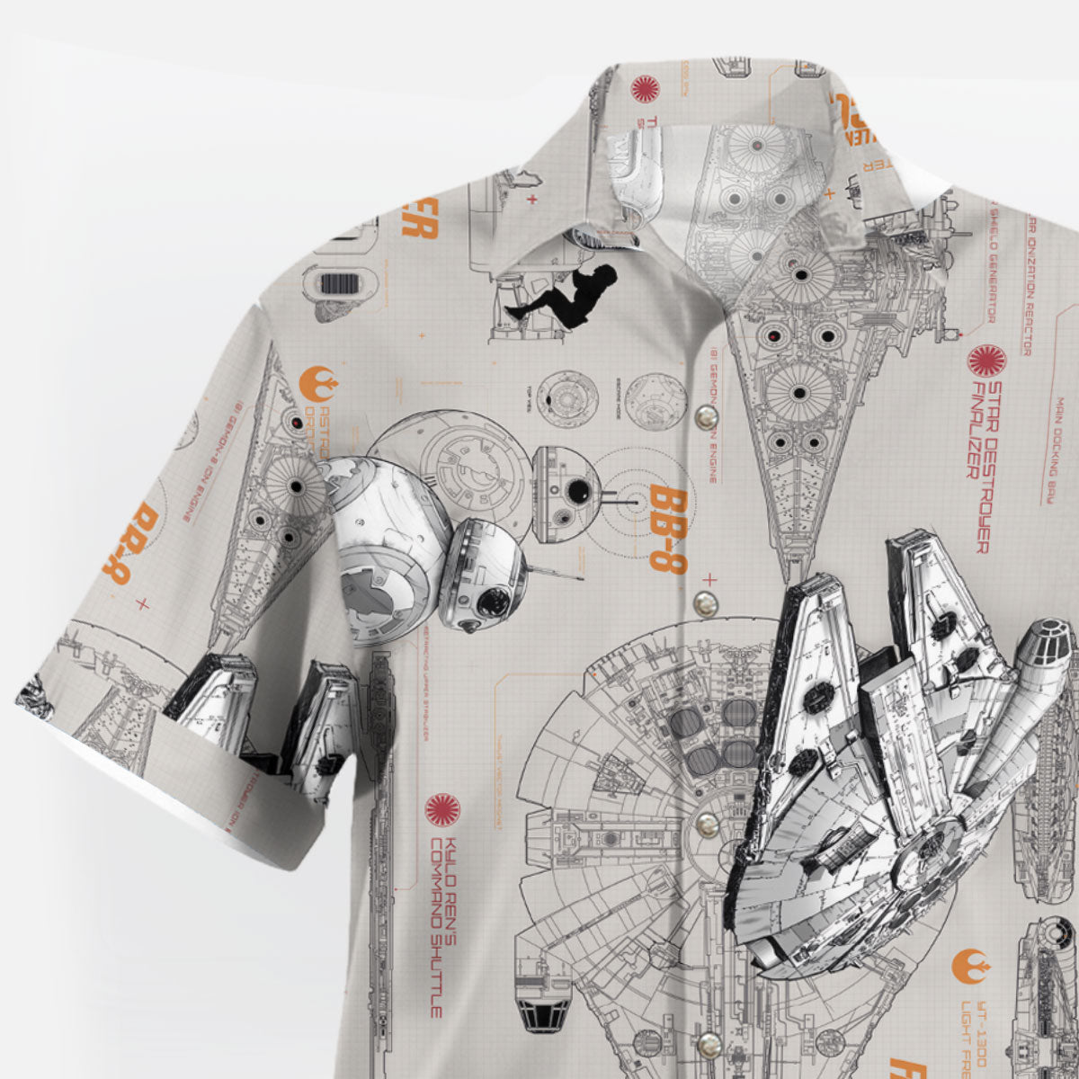 Star Wars Spaceship Blueprint Hawaiian Shirt – Moonbestprint