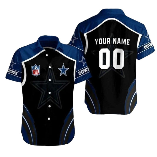 Starry Night Dallas Cowboys Fan Black Hawaiian Shirt - Moonbestprint