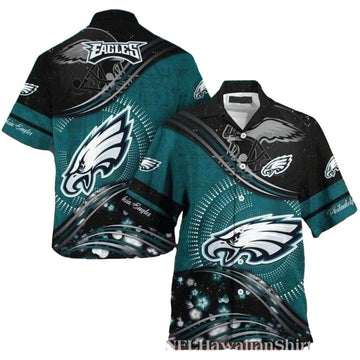 Starry Night Eagles Flight Philadelphia Hawaiian Shirt - Moonbestprint