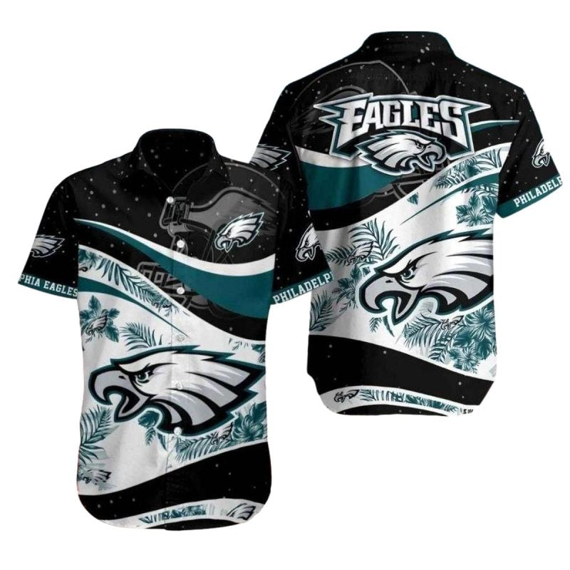 Starry Night Palm Eagles Tropical Midnight Tropics Hawaiian Shirt - Moonbestprint