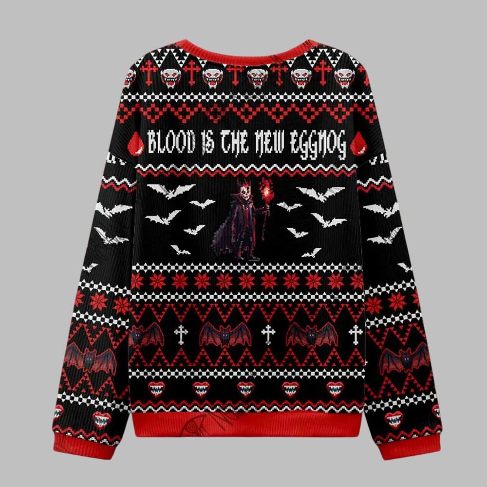 Stay Out Of The Light Blood Ugly Sweater 2026 Christmas - Moonbestprint