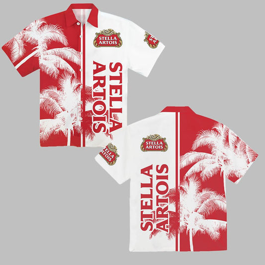 Stella Artois Beer Floral Aloha Hawaiian Shirt - Moonbestprint