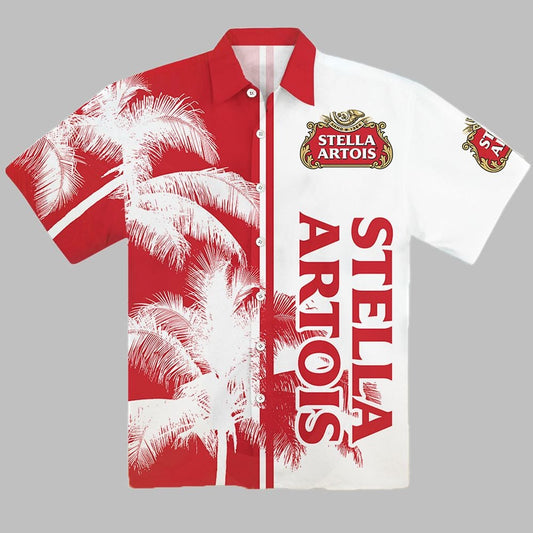 Stella Artois Beer Floral Aloha Hawaiian Shirt - Moonbestprint