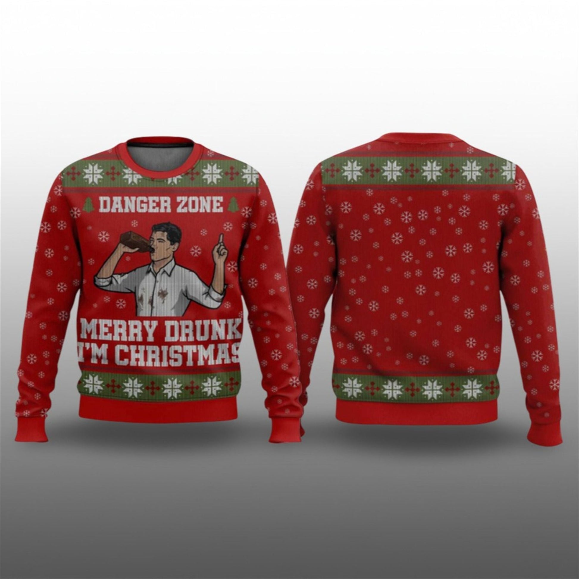 Sterling Archer Merry Drunk I'm Christmas Ugly Sweater - Moonbestprint