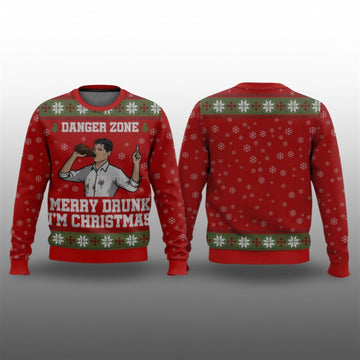 Sterling Archer Merry Drunk I'm Christmas Ugly Sweater - Moonbestprint