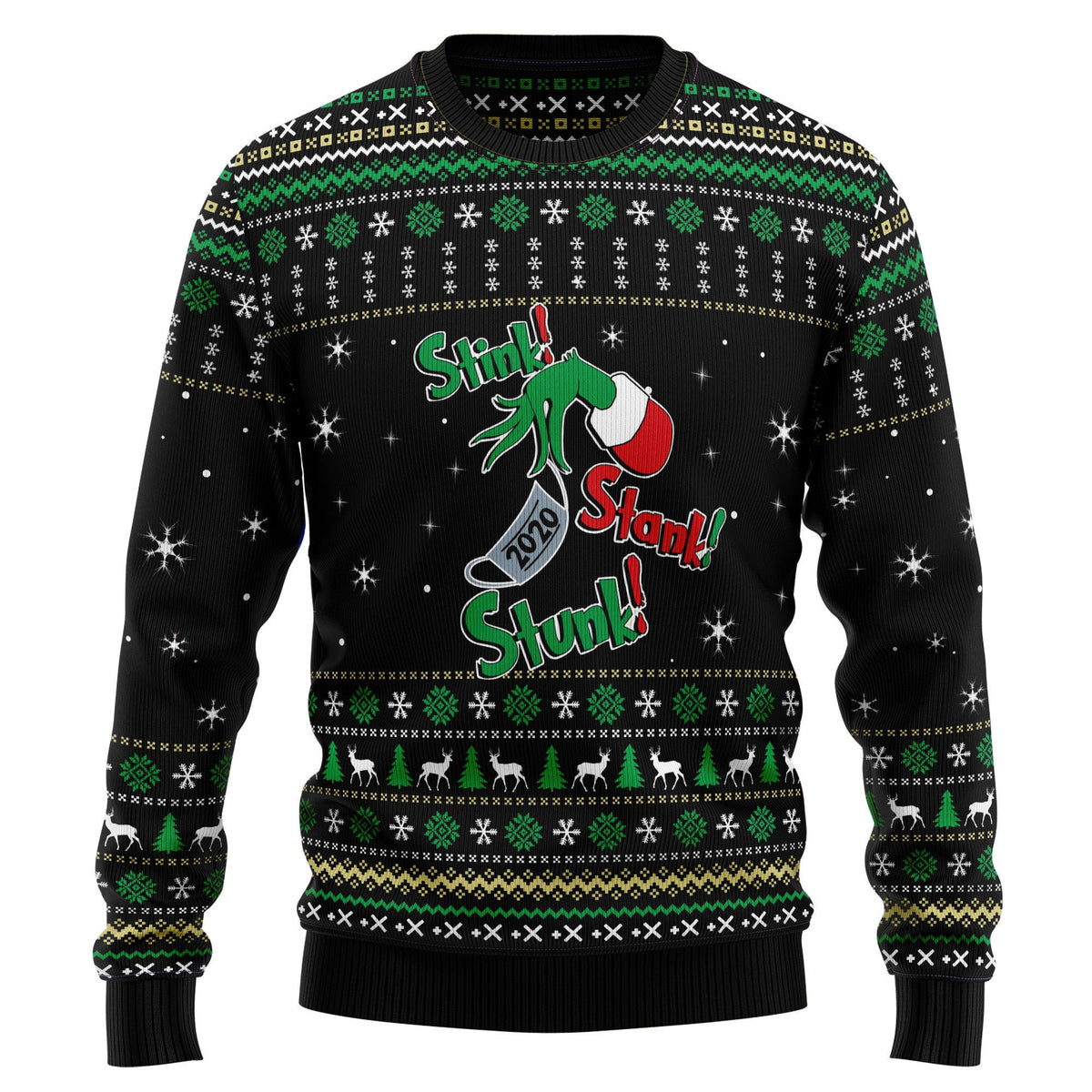 Stink Stank Stunk Grinch Ugly Christmas Sweater For Men Women Moonbestprint