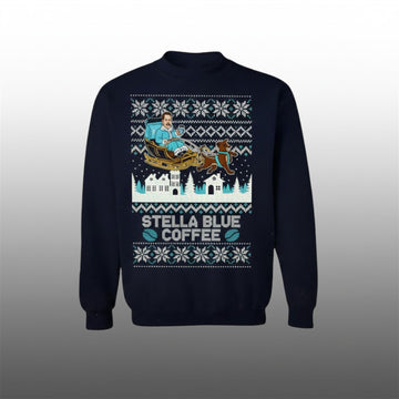 Stuart Feiner Stella Blue Coffee Christmas Ugly Sweater - Moonbestprint