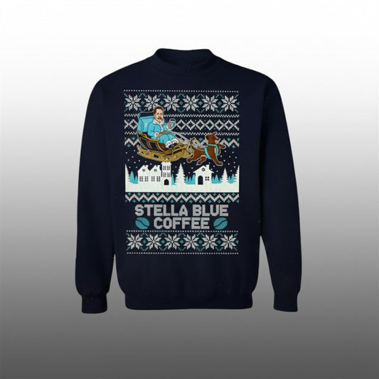 Stuart Feiner Stella Blue Coffee Christmas Ugly Sweater - Moonbestprint