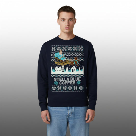 Stuart Feiner Stella Blue Coffee Christmas Ugly Sweater - Moonbestprint
