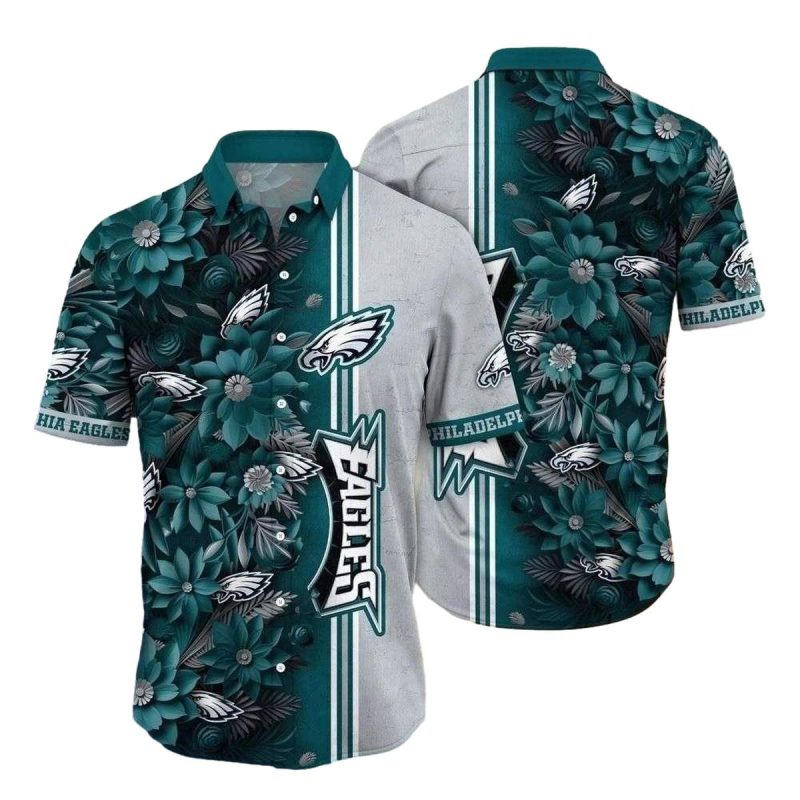Philadelphia Eagles Summer Blossoms Hawaiian Shirt - Moonbestprint