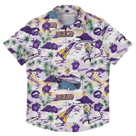 Summer Splashdown Minnesota Vikings Surf Hawaiian Shirt - Moonbestprint