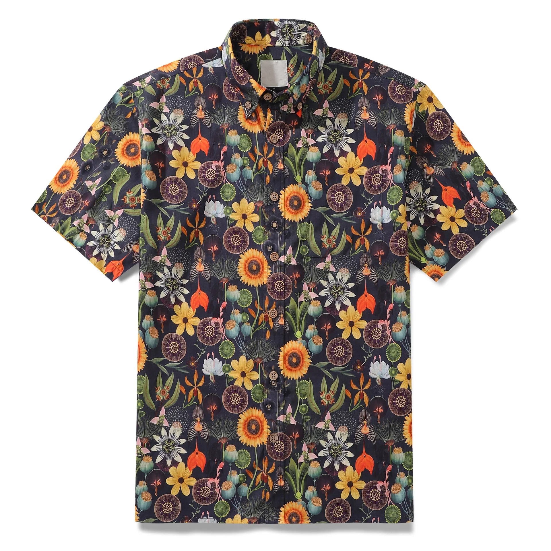 Sunflower Serenity Floral Hawaiian Shirt – Moonbestprint