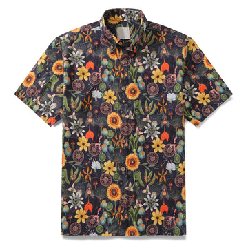Sunflower Serenity Floral Hawaiian Shirt – Moonbestprint