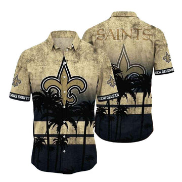 Sunset Palm Silhouette New Orleans Saints Tropical Hawaiian Shirt - Moonbestprint