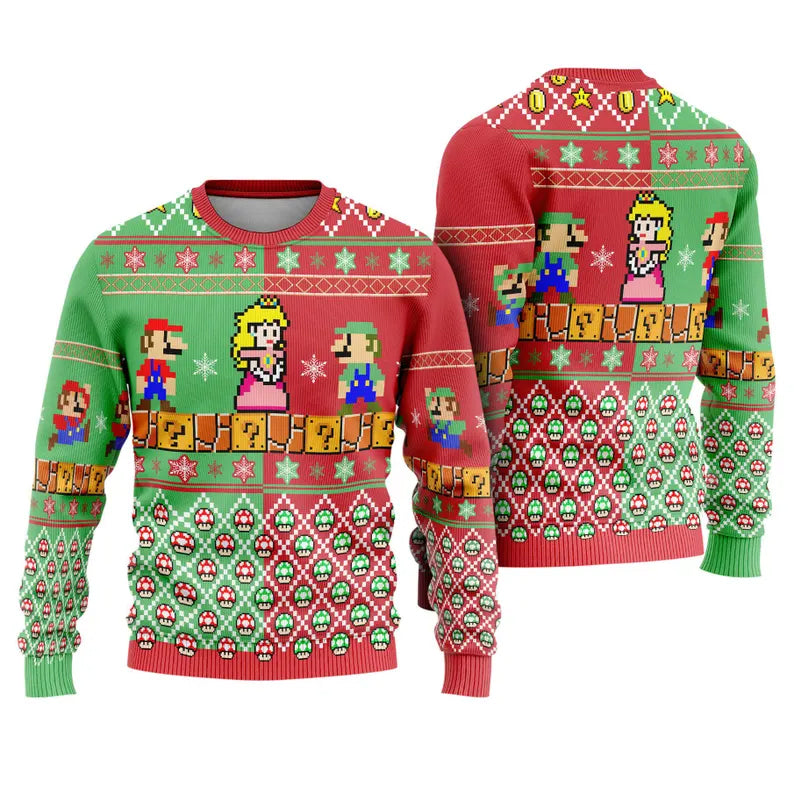 Super Mario Bros Ugly Christmas Sweater – Moonbestprint