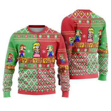 Super Mario Bros Ugly Christmas Sweater – Moonbestprint