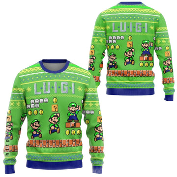 Super Mario Luigi Christmas Ugly Sweater – Moonbestprint