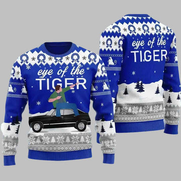 Supernatural Dean Singing Eye Of The Tiger Ugly Christmas Sweater – Moonbestprint