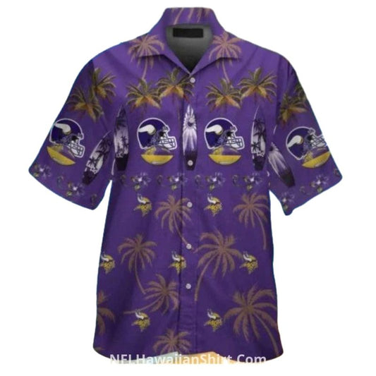 Surfboard Island Style Minnesota Vikings Hawaiian Shirt - Moonbestprint