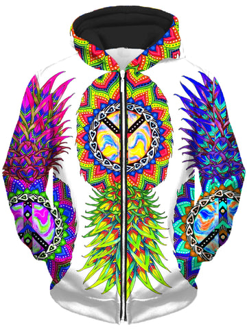 Ananas Trio Unisex Zip-Up Hoodie -Moonbestprint