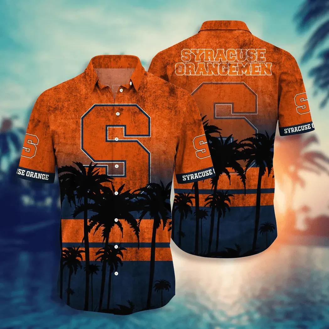 Syracuse Orange Aloha Hawaiian Shirt, NCAA Hawaiian Shirt Moonbestprint