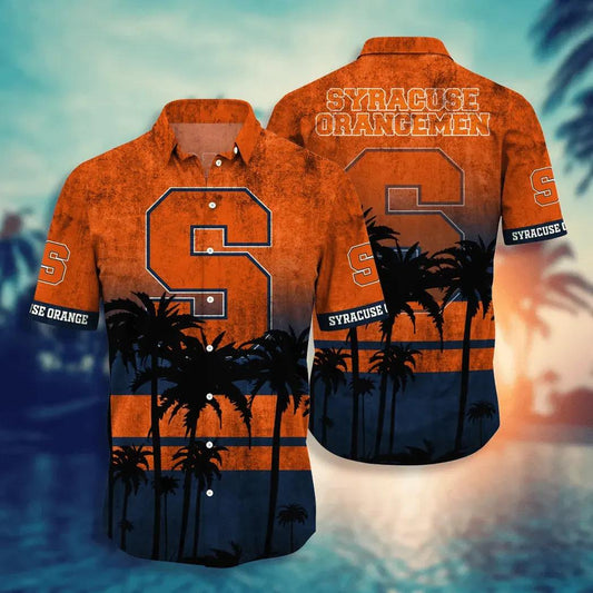 Syracuse Orange Aloha Hawaiian Shirt, NCAA Hawaiian Shirt Moonbestprint