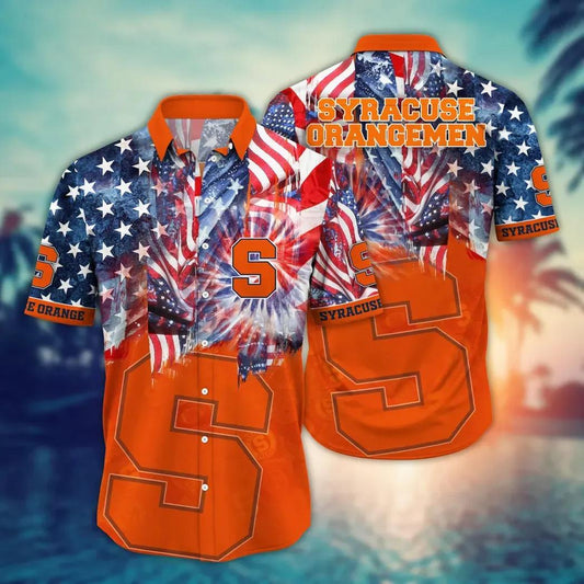 Syracuse Orange NCAA Flower Aloha Hawaiian Shirt 11, NCAA Hawaiian Shirt Moonbestprint