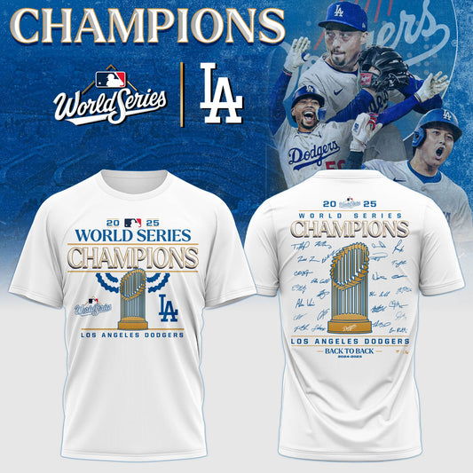 Back-to-Back Los Angeles Dodgers 2025 World Series Champions Tshirt Moonbestprint