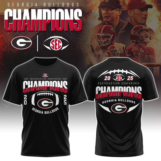 Georgia Bulldogs 2025 SEC Conference Champions Combo T-Shirt | JL29 Moonbestprint