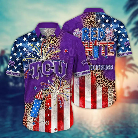 TCU Horned Frogs NCAA Aloha Hawaiian Shirt, NCAA Hawaiian Shirt Moonbestprint