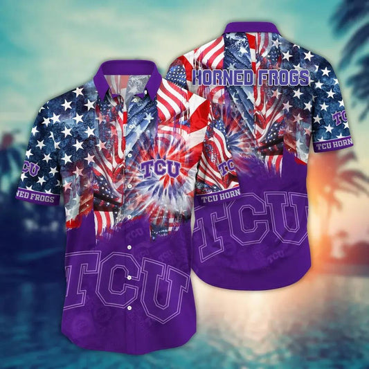 TCU Horned Frogs NCAA Flower Aloha Hawaiian Shirt 10, NCAA Hawaiian Shirt Moonbestprint