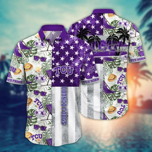 TCU Horned Frogs NCAA Flower Aloha Hawaiian Shirt 11, NCAA Hawaiian Shirt Moonbestprint
