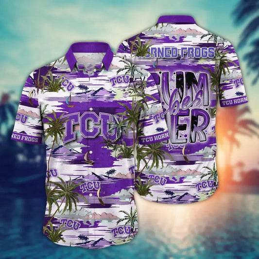 TCU Horned Frogs NCAA Flower Aloha Hawaiian Shirt 8, NCAA Hawaiian Shirt Moonbestprint