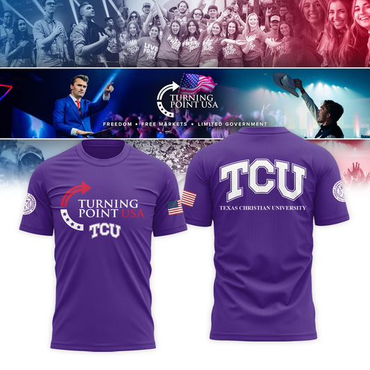 TCU x Turning Point USA 2025 Tshirt | YF11 Moonbestprint