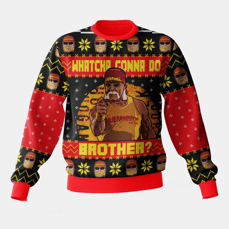 Whatcha Gonna Do Brother? Hulk Hogan Ugly Sweater – Moonbestprint
