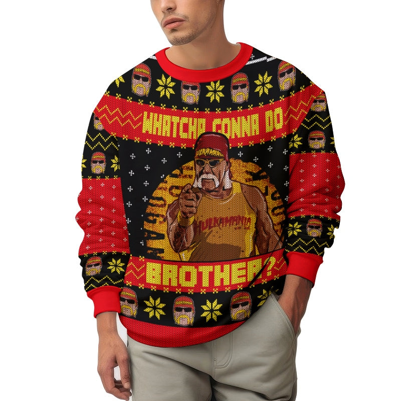 Whatcha Gonna Do Brother? Hulk Hogan Ugly Sweater – Moonbestprint