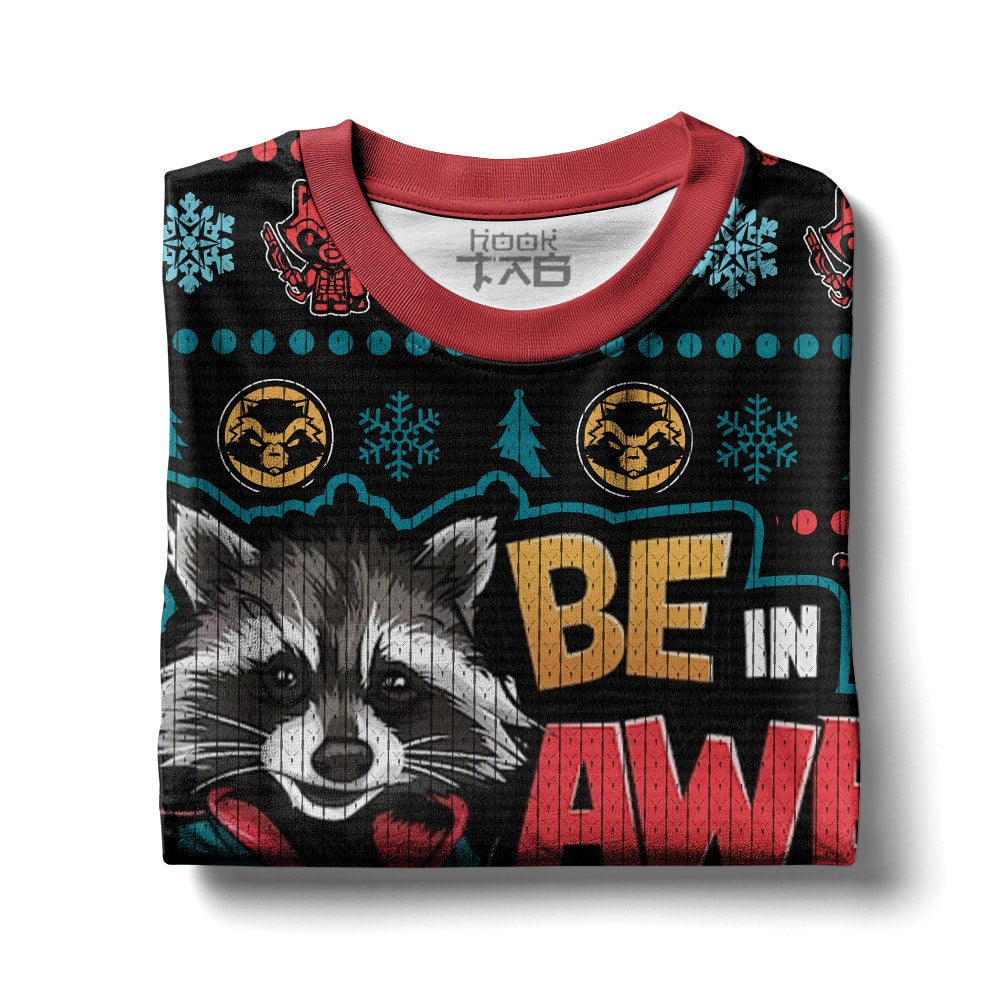 Be In Awe Of My Tism Rocket Raccoon Ugly Sweater – Moonbestprint