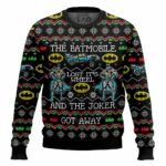 Batmobile Lost Its Wheel Joker Got Away Batman Ugly Sweater – Moonbestprint