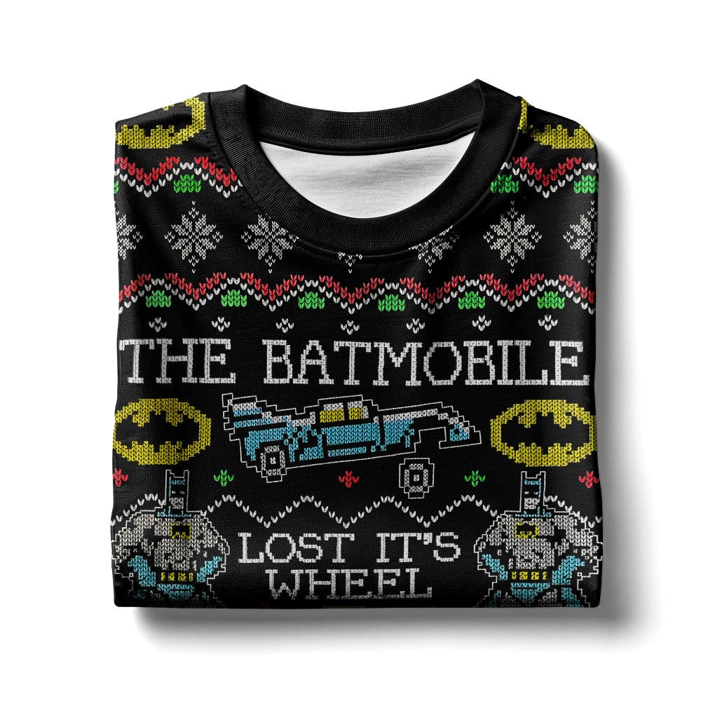 Batmobile Lost Its Wheel Joker Got Away Batman Ugly Sweater – Moonbestprint
