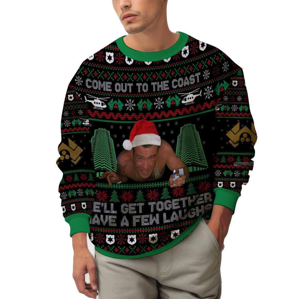 Come Out To The Coast We?ll Get Together Have A Few Laughs Die Hard Ugly Sweater – Moonbestprint