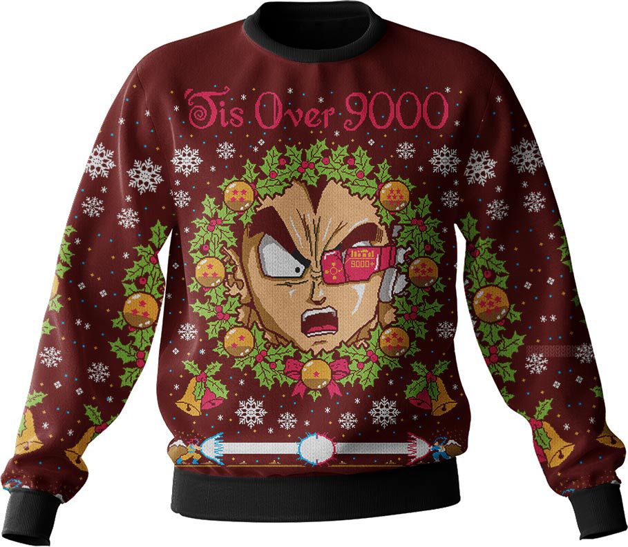 It's Over 9000 Dragon Ball Z Ugly Sweater – Moonbestprint